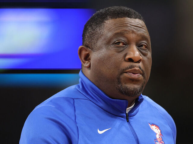 CHICAGO, ILLINOIS - FEBRUARY 02: Athletic Director DeWayne Peevy of the DePaul Blue Demons looks on during the second half between the DePaul Blue Demons and the Seton Hall Pirates at Wintrust Arena on February 02, 2025 in Chicago, Illinois.