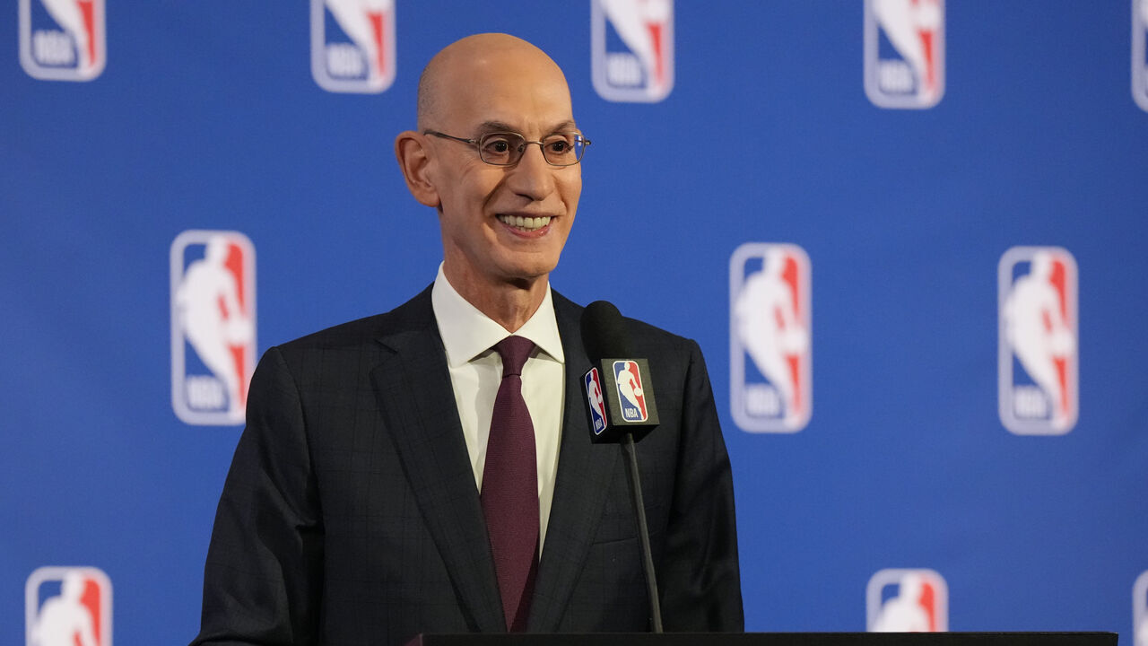 Basketball: NBA Commissioner Adam Silver speaks to the media during a press conference at the St. Regis Hotel New York, NY 9/10/2025CREDIT: Erick W. Rasco