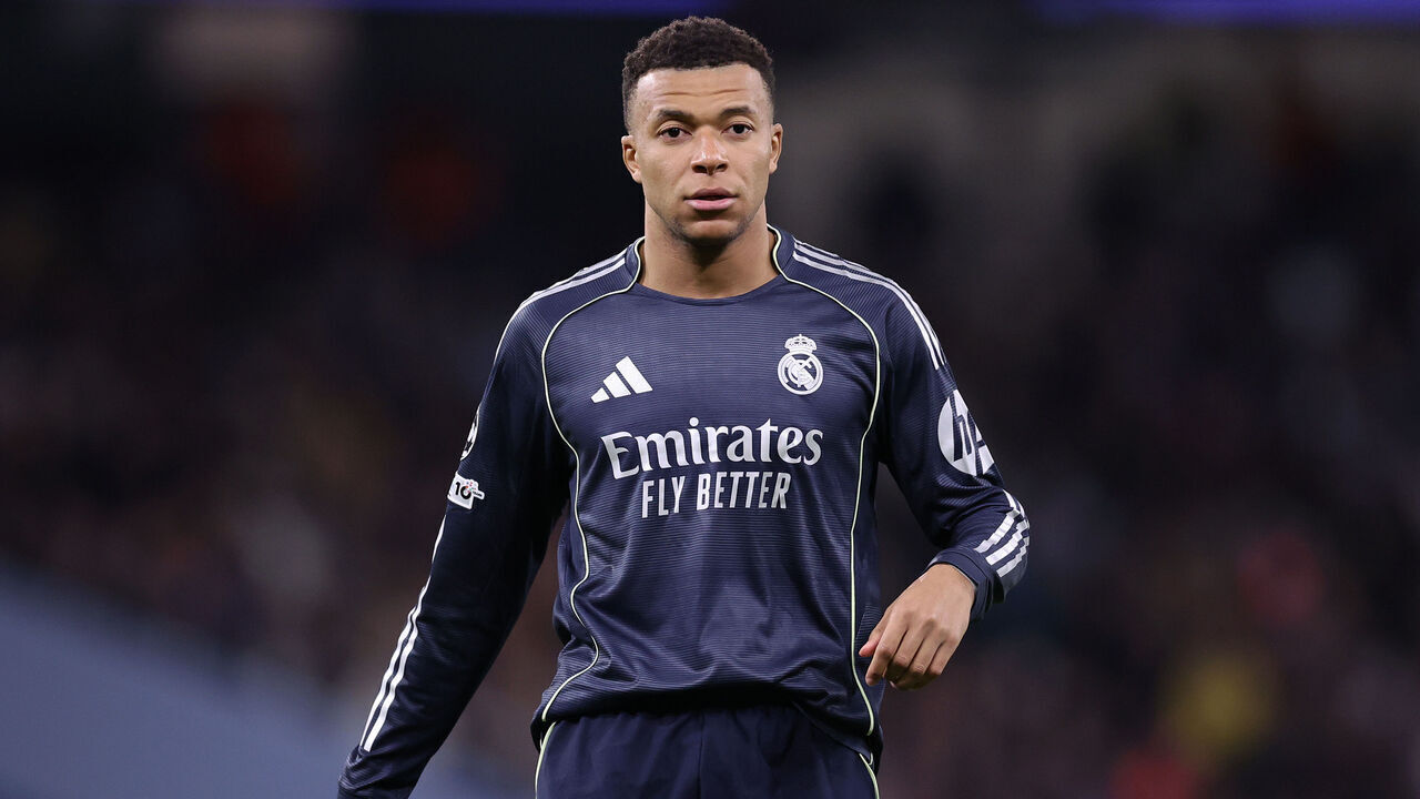 MANCHESTER, ENGLAND - MARCH 17: Kylian Mbappe of Real Madrid during the UEFA Champions League 2025/26 Round of 16 Second Leg match between Manchester City FC and Real Madrid CF at City of Manchester Stadium on March 17, 2026 in Manchester, England.