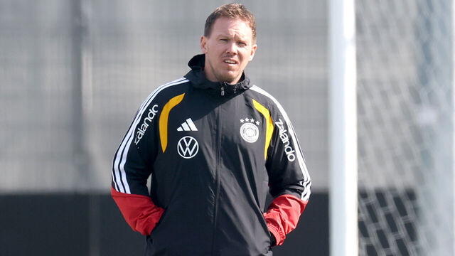 HERZOGENAURACH, GERMANY - MARCH 24: Julian Nagelsmann, head coach of Team Germany looks on during a training session at adidas Homeground on March 24, 2026 in Herzogenaurach, Germany.