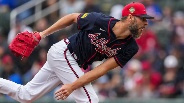 NORTH PORT, FL- FEBRUARY 22: Chris Sale #51 of the Atlanta Braves pitches during a spring training game against the Minnesota Twins on February 22, 2026 at CoolToday Park in North Port, Florida.