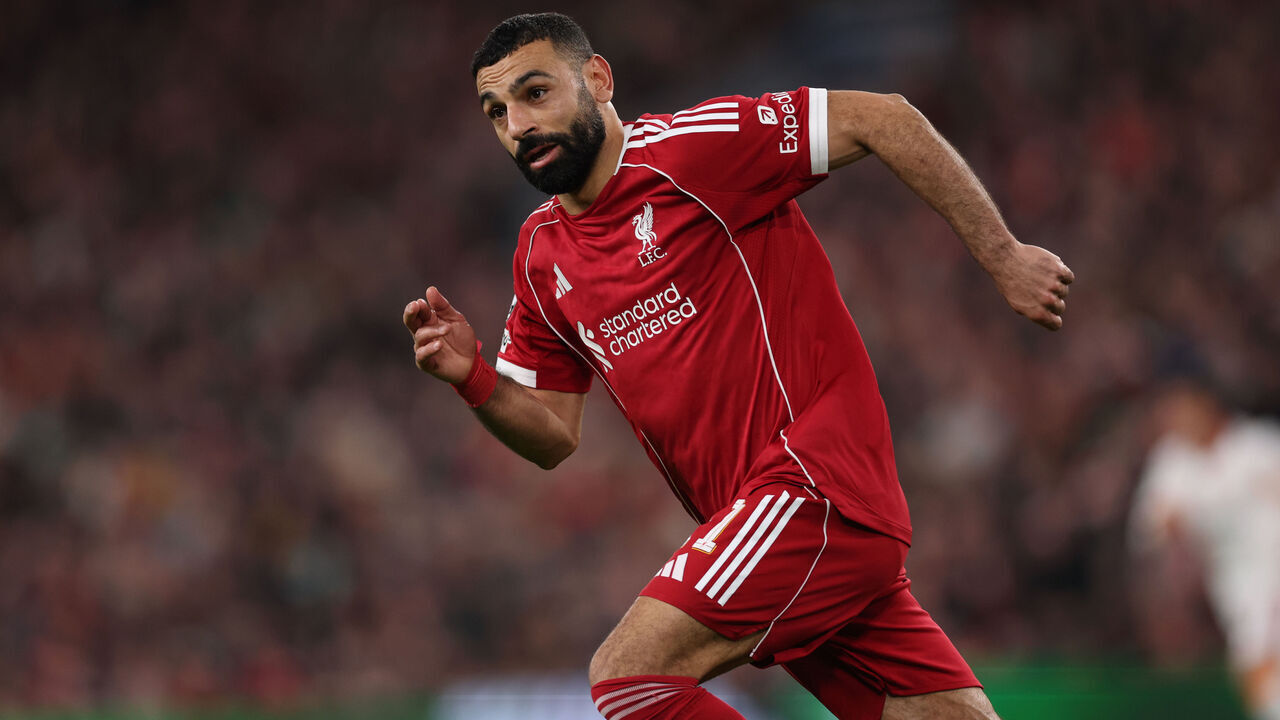 LIVERPOOL, ENGLAND - MARCH 18: Mohamed Salah of Liverpool during the UEFA Champions League 2025/26 Round of 16 Second Leg match between Liverpool FC and Galatasaray SK at Anfield on March 18, 2026 in Liverpool, England.