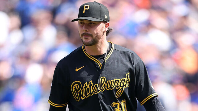 NEW YORK, NY - MARCH 26: Paul Skenes #30 of the Pittsburgh Pirates walks back to the dugout during the game between the Pittsburgh Pirates and the New York Mets at Citi Field on Thursday, March 26, 2026 in New York, New York.
