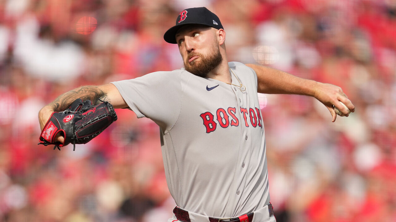 CINCINNATI, OH - MARCH 26: Garrett Crochet #35 of the Boston Red Sox pitches during the game between the Boston Red Sox and the Cincinnati Reds at Great American Ball Park on Thursday, March 26, 2026 in Cincinnati, Ohio.