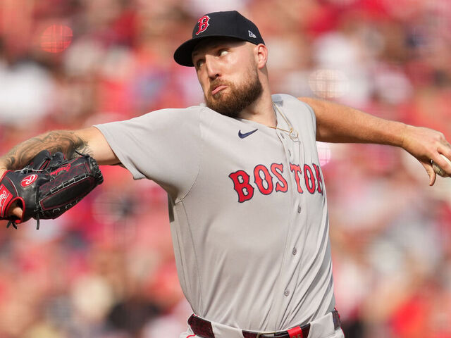 CINCINNATI, OH - MARCH 26: Garrett Crochet #35 of the Boston Red Sox pitches during the game between the Boston Red Sox and the Cincinnati Reds at Great American Ball Park on Thursday, March 26, 2026 in Cincinnati, Ohio.