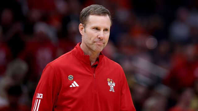HOUSTON, TEXAS - MARCH 26: Head coach Fred Hoiberg of the Nebraska Cornhuskers looks on against the Iowa Hawkeyes during the second half in the Sweet Sixteen of the 2026 NCAA Men's Basketball Tournament at Toyota Center on March 26, 2026 in Houston, Texas.