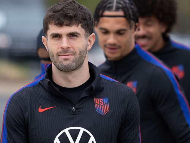 MARIETTA, GEORGIA - MARCH 25: Christian Pulisic of the United States arrives to take part in a USMNT training session at Children's Healthcare of Atlanta Training Ground on March 25, 2026 in Marietta, Georgia.