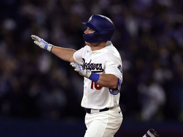 LOS ANGELES, CALIFORNIA - MARCH 28: Will Smith #16 of the Los Angeles Dodgers runs the bases after hitting a two-run home run against the Arizona Diamondbacks in the eighth inning at Dodger Stadium on March 28, 2026 in Los Angeles, California.