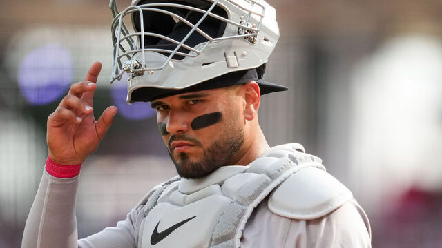 CINCINNATI, OH - MARCH 26: Carlos Narváez #75 of the Boston Red Sox looks on during the game between the Boston Red Sox and the Cincinnati Reds at Great American Ball Park on Thursday, March 26, 2026 in Cincinnati, Ohio.
