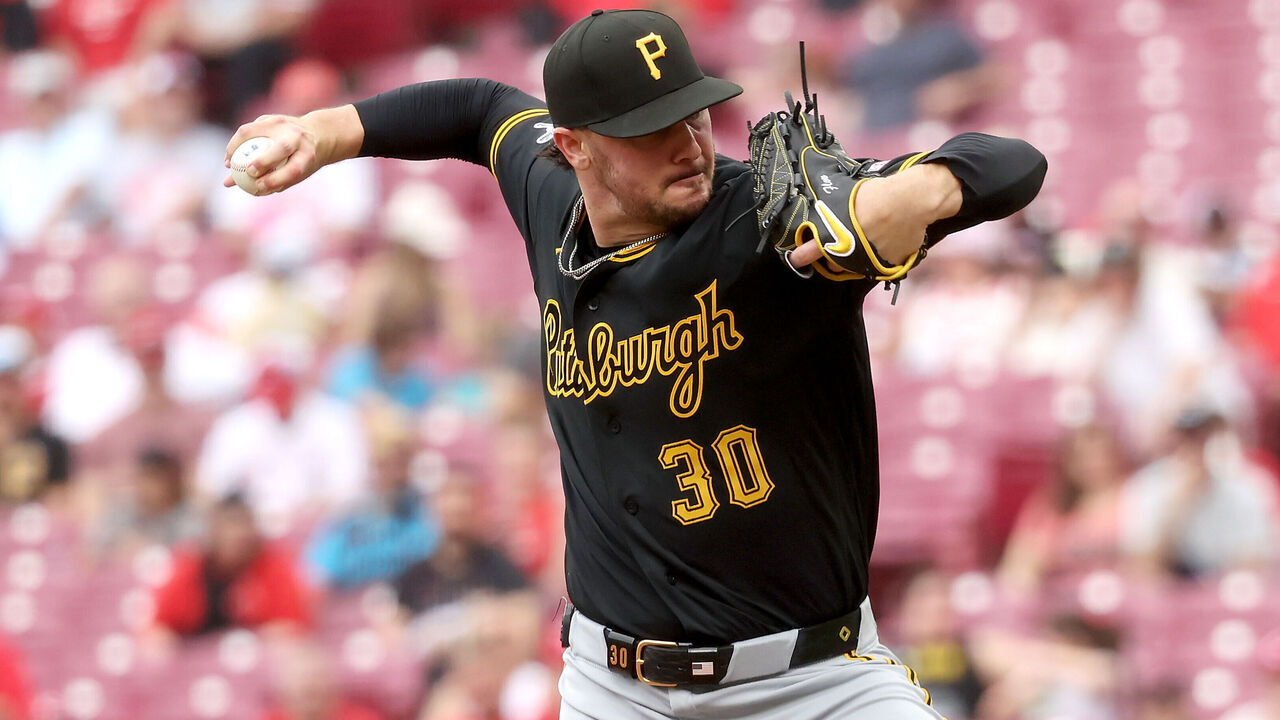 CINCINNATI, OHIO - APRIL 1: Paul Skenes #30 of the Pittsburgh Pirates throws a pitch during the third inning of the game against the Cincinnati Reds at Great American Ball Park on April 1, 2026 in Cincinnati, Ohio.