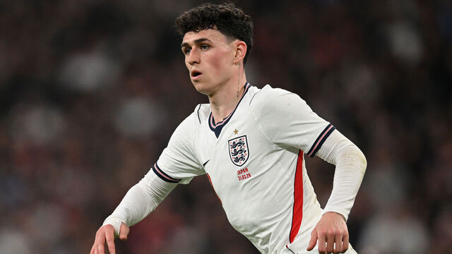 LONDON, ENGLAND - MARCH 31: Phil Foden of England in action during the international friendly match between England and Japan at Wembley Stadium on March 31, 2026 in London, England.