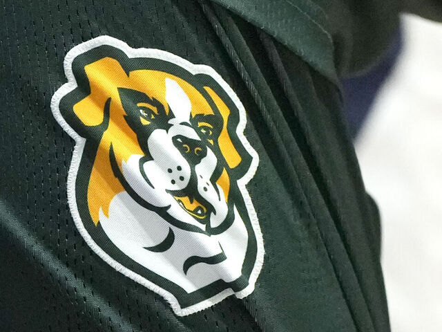 EMMITSBURG, MARYLAND - JANUARY 11: A detailed view of the Siena Saints logo is seen on a pair of shorts during a college basketball game against the Mount St. Mary's Mountaineers at the Knott Arena on January 11, 2026 in Emmitsburg, Maryland.