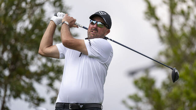 JOHANNESBURG, SOUTH AFRICA - MARCH 20: Phil Mickelson of Hyflyers GC plays his shot from the fifth tee during day two of LIV Golf South Africa at The Club at Steyn City on March 20, 2026 in Johannesburg.