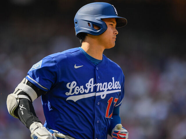 WASHINGTON, DC - APRIL 03: Shohei Ohtani #17 of the Los Angeles Dodgers runs to first base during the game between the Los Angeles Dodgers and the Washington Nationals at Nationals Park on Friday, April 3, 2026 in Washington, District of Columbia.