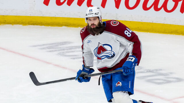 WINNIPEG, CANADA - MARCH 26: Brent Burns #84 of the Colorado Avalanche skates during second period action against the Winnipeg Jets at Canada Life Centre on March 26, 2026 in Winnipeg, Manitoba, Canada.