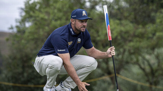 JOHANNESBURG, SOUTH AFRICA - MARCH 22: Bryson DeChambeau of Crushers GC before playing his 3rd shot on 3rd hole during day four of LIV Golf South Africa at The Club at Steyn City on March 22, 2026 in Johannesburg.