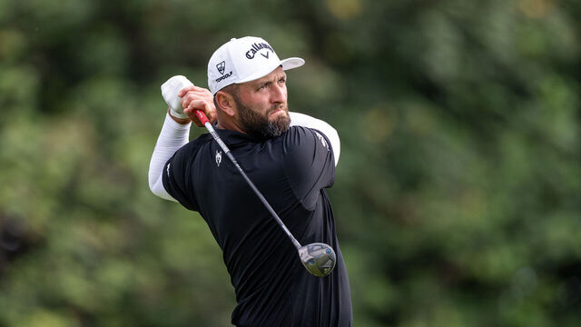 SINGAPORE, SINGAPORE - MARCH 15: Jon Rahm of Legion XIII tees off on hole during day four of LIV Golf Singapore at Sentosa Golf Club on March 15, 2026 in Singapore.