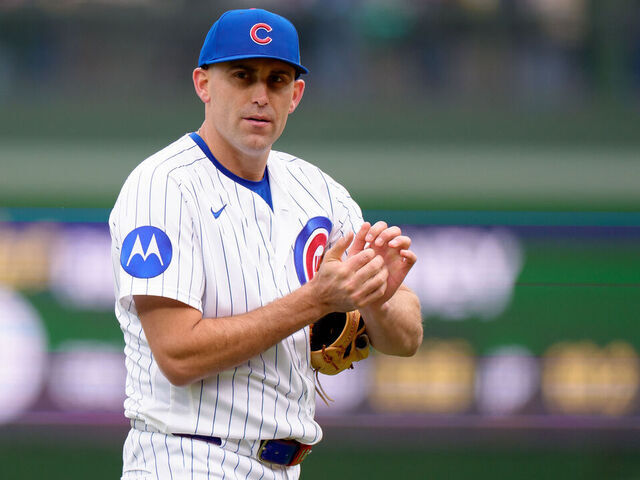 CHICAGO, ILLINOIS - APRIL 1: Matthew Boyd #16 of the Chicago Cubs pitches in a game against the Los Angeles Angels at Wrigley Field on April 1, 2026 in Chicago, Illinois.