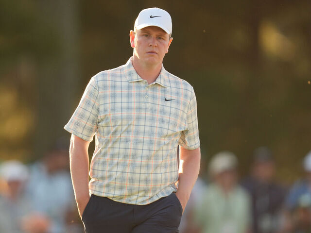 AUGUSTA, GEORGIA - APRIL 09: Robert MacIntyre of Scotland walks onto the 17th green during the first round of Masters Tournament at Augusta National Golf Club on April 9, 2026 in Augusta, Georgia.