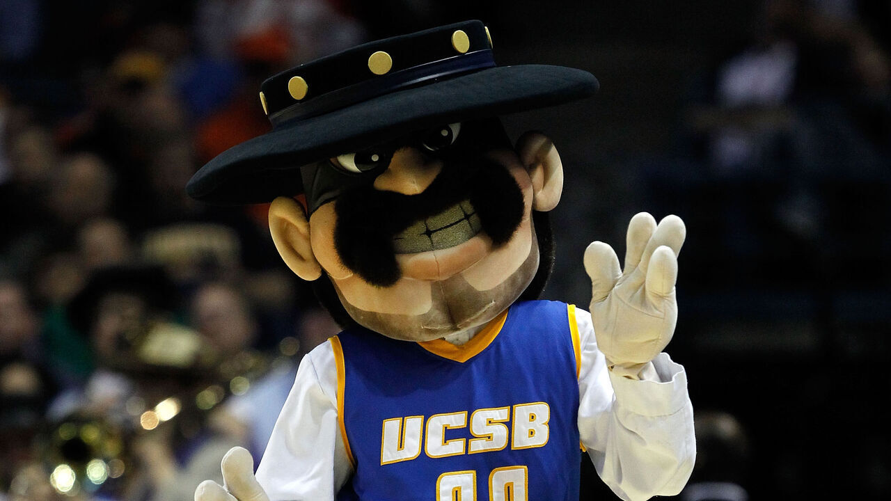 MILWAUKEE - MARCH 19: The UC Santa Barbara Gauchos mascot performs on the court during a break in the game against the Ohio State Buckeyes during the first round of the 2010 NCAA men's basketball tournament at the Bradley Center on March 19, 2010 in Milwaukee, Wisconsin.
