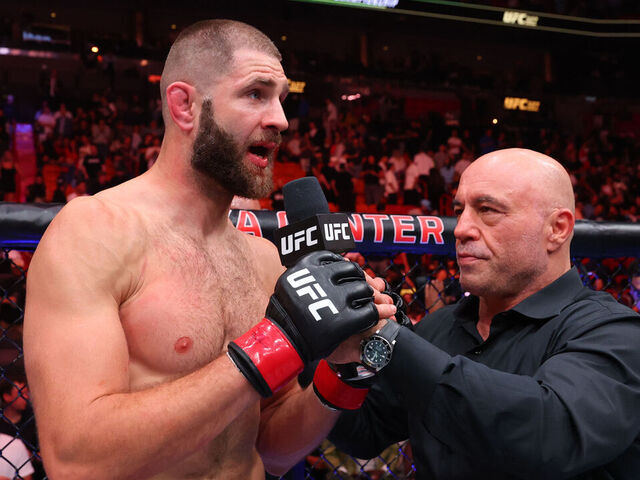 MIAMI, FLORIDA - APRIL 11: Jiri Prochazka of the Czech Republic reacts after a knockout loss against Carlos Ulberg of New Zealand in the UFC light heavyweight championship fight during the UFC 327 event at Kaseya Center on April 11, 2026 in Miami, Florida.