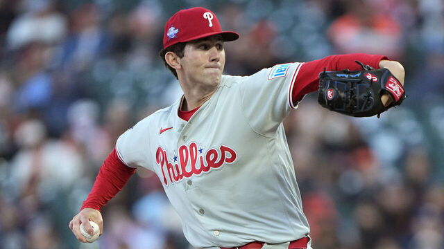 SAN FRANCISCO, CALIFORNIA - APRIL 06: Andrew Painter #24 of the Philadelphia Phillies pitches against the San Francisco Giants in the bottom of the first inning at Oracle Park on April 06, 2026 in San Francisco, California.