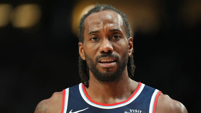 PORTLAND, OREGON - APRIL 10: Kawhi Leonard #2 of the Los Angeles Clippers reacts during the second half against the Portland Trail Blazers at Moda Center on April 10, 2026 in Portland, Oregon.