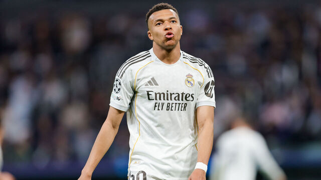Madrid, Spain - April 7: Kylian Mbappe of Real Madrid looks disappointed, dejected, frustrated during the UEFA Champions League 2025/26 Quarter-Final First Leg match between Real Madrid CF and FC Bayern München at Estadio Santiago Bernabeu on April 7, 2026 in Madrid, Spain.