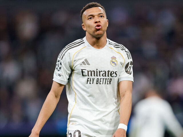 Madrid, Spain - April 7: Kylian Mbappe of Real Madrid looks disappointed, dejected, frustrated during the UEFA Champions League 2025/26 Quarter-Final First Leg match between Real Madrid CF and FC Bayern München at Estadio Santiago Bernabeu on April 7, 2026 in Madrid, Spain.