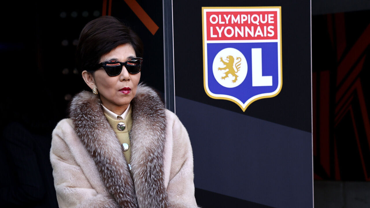 DECINES-CHARPIEU, FRANCE - MARCH 19: Michele Kang, President of the Olympique Lyonnais, looks on prior to the UEFA Europa League 2025/26 Round of 16 Second Leg match between Olympique Lyonnais and Real Club Celta at OL Stadium on March 19, 2026 in Decines-Charpieu, France.