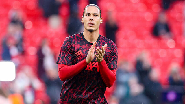 Liverpool, United Kingdom - April 14: Virgil van Dijk of Liverpool FC gestures during the UEFA Champions League 2025/26 Quarter-Final Second Leg match between Liverpool FC and Paris Saint-Germain FC at Anfield on April 14, 2026 in Liverpool, United Kingdom.