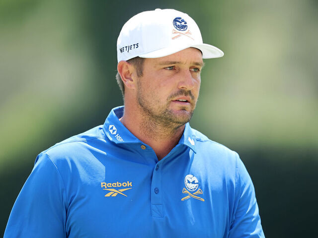 MEXICO CITY, MEXICO - APRIL 16: Bryson DeChambeau of Crushers GC looks on from second green during day one of LIV Golf Mexico City at Club de Golf Chapultepec on April 16, 2026 in Mexico City.