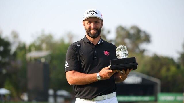 MEXICO CITY, MEXICO - APRIL 19: Jon Rahm of Legion XIII poses for a photo with the trophy after winning the final round of LIV Golf Mexico City at Club de Golf Chapultepec on April 19, 2026 in Mexico City.