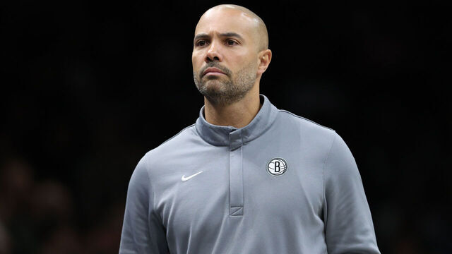 NEW YORK, NEW YORK - APRIL 07: Head coach Jordi Fernandez of the Brooklyn Nets during the fourth quarter against the Milwaukee Bucks at Barclays Center on April 07, 2026 in New York City.