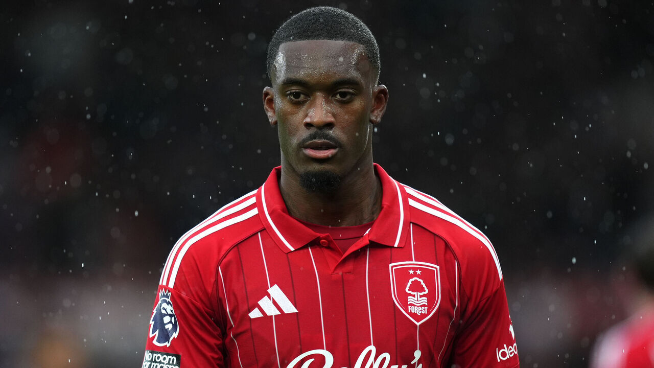 Nottingham Forest's Callum Hudson-Odoi during the Premier League match at City Ground, Nottingham. Picture date: Sunday April 12, 2026.