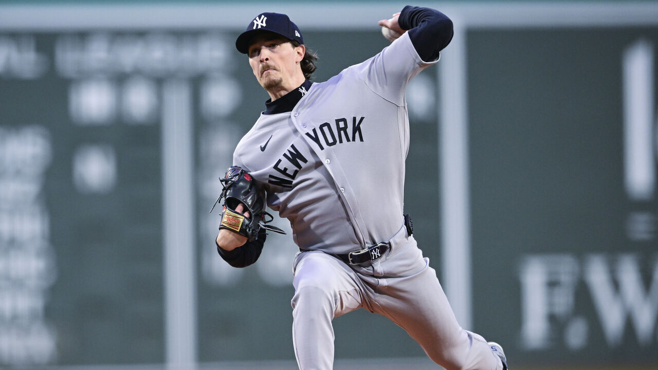 BOSTON, MASSACHUSETTS - APRIL 22: Starting pitcher Max Fried #54 of the New York Yankees throws a pitch in the first inning against the Boston Red Sox at Fenway Park on April 22, 2026 in Boston, Massachusetts.