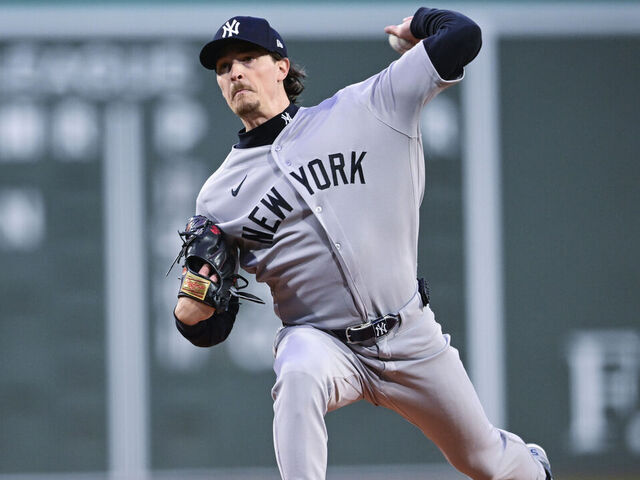 BOSTON, MASSACHUSETTS - APRIL 22: Starting pitcher Max Fried #54 of the New York Yankees throws a pitch in the first inning against the Boston Red Sox at Fenway Park on April 22, 2026 in Boston, Massachusetts.