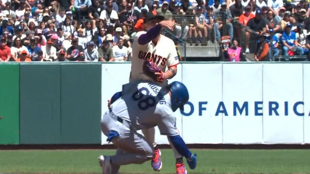 Giants' Webb denies throwing at Dodgers' Rushing; Arraez calls slide 'dirty'