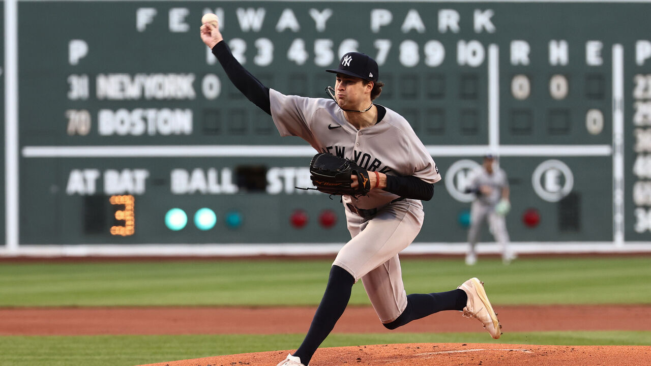 BOSTON, MA - APRIL 23: Cam Schlittler #31 of the New York Yankees pitches against the Boston Red Sox during the second inning at Fenway Park on April 23, 2026 in Boston, Massachusetts.