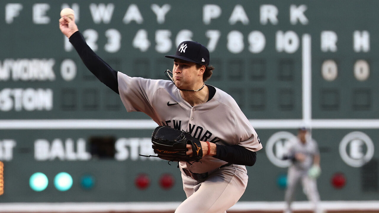 BOSTON, MA - APRIL 23: Cam Schlittler #31 of the New York Yankees pitches against the Boston Red Sox during the second inning at Fenway Park on April 23, 2026 in Boston, Massachusetts.