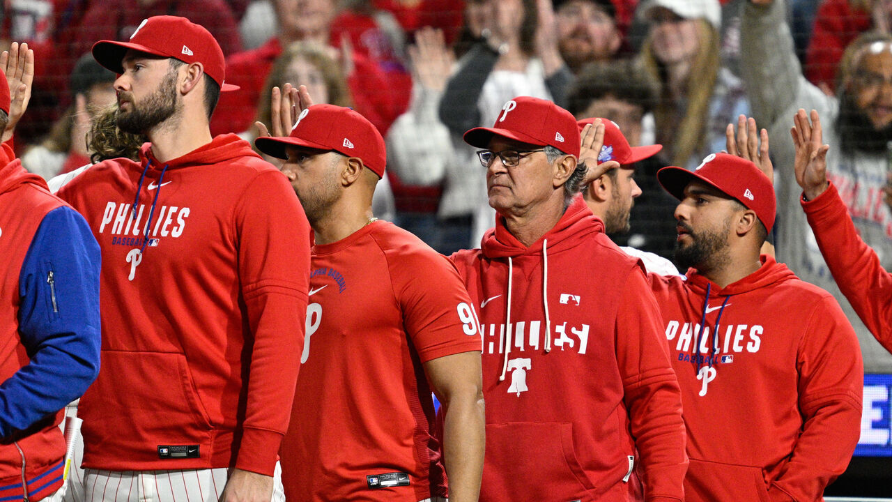PHILADELPHIA, PA - APRIL 28: Philadelphia Phillies manager Don Mattingly #8 is shown after the game between the Philadelphia Phillies and the San Francisco Giants on April 28th, 2026 at Citizens Bank Park in Philadelphia, PA.