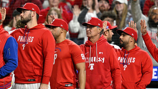 PHILADELPHIA, PA - APRIL 28: Philadelphia Phillies manager Don Mattingly #8 is shown after the game between the Philadelphia Phillies and the San Francisco Giants on April 28th, 2026 at Citizens Bank Park in Philadelphia, PA.