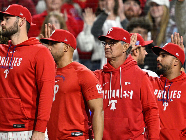 PHILADELPHIA, PA - APRIL 28: Philadelphia Phillies manager Don Mattingly #8 is shown after the game between the Philadelphia Phillies and the San Francisco Giants on April 28th, 2026 at Citizens Bank Park in Philadelphia, PA.