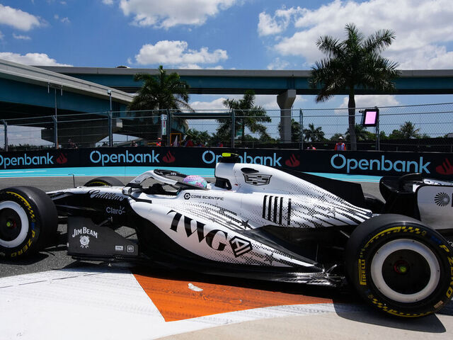 Cadillac driver Valtteri Bottas during the first practice session at the Miami International Autodrome ahead of the 2026 Miami Grand Prix on Sunday. Picture date: Friday May 1, 2026.