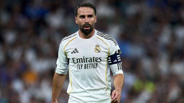 MADRID, SPAIN - APRIL 10: Dani Carvajal of Real Madrid CF looks on during the LaLiga EA Sports match between Real Madrid CF and Girona FC at Estadio Santiago Bernabeu on April 10, 2026 in Madrid, Spain.