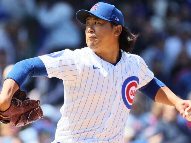 CHICAGO, ILLINOIS - MAY 02: Shota Imanaga #18 of the Chicago Cubs delivers a pitch during the fifth inning against the Arizona Diamondbacks at Wrigley Field on May 02, 2026 in Chicago, Illinois.