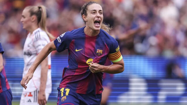 BARCELONA, SPAIN - MAY 03: Alexia Putellas Segura of FC Barcelona celebrates a goal during the UEFA Women’s Champions League 2025/26 Semi Final second leg, football match played between FC Barcelona and FC Bayern Munchen at Spotify Camp Nou stadium on May 03, 2026 in Barcelona, Spain.