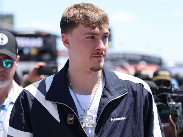 FORT WORTH, TEXAS - MAY 03: Cooper Flagg is seen on the grid prior to the NASCAR Cup Series Würth 400 presented by LIQUI MOLY at Texas Motor Speedway on May 03, 2026 in Fort Worth, Texas.