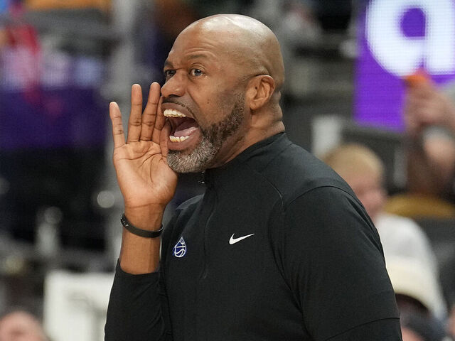 DETROIT, MICHIGAN - MAY 03: Head coach Jamahl Mosley of the Orlando Magic reacts against the Detroit Pistons during the fourth quarter in Game Seven of the First Round of the NBA Eastern Conference Playoffs at Little Caesars Arena on May 03, 2026 in Detroit, Michigan.
