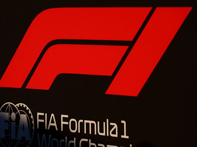 SUZUKA, JAPAN - MARCH 26: F1 logo on a sign during previews ahead of the F1 Grand Prix of Japan at Suzuka Circuit on March 26, 2026 in Suzuka, Japan.